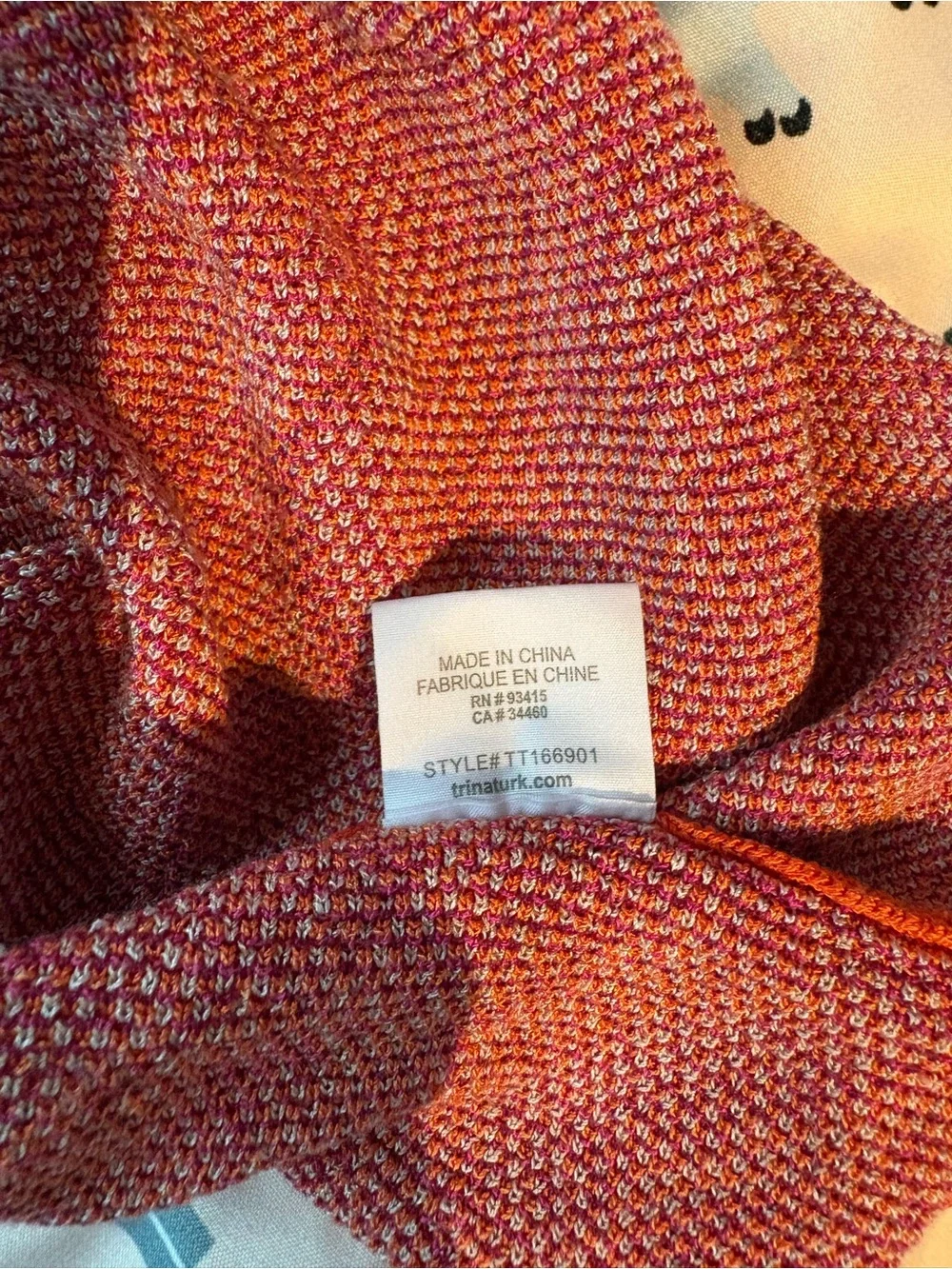 Trina Turk Chevron Knit Skater Dress in Pink and Orange